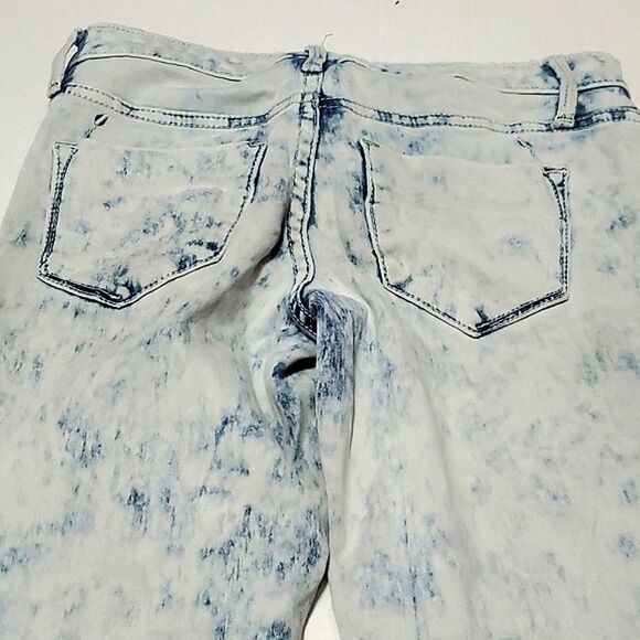 Mossimo Mid Rise Bleached Jeans Leggings Jeggings - Picture 7 of 11